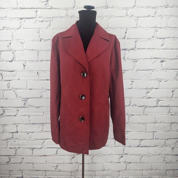 Ellen Tracy Jackets & Blazers - Ellen Tracy Rain Jacket Womens LG Posh Workwear office corpcore No Belt